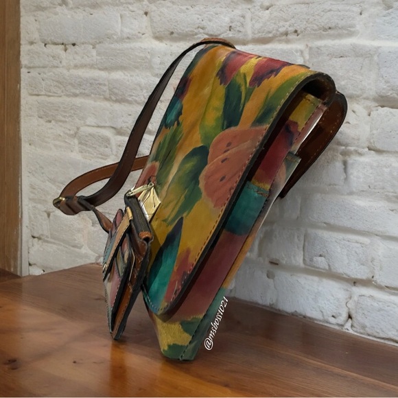 Patricia Nash Lily Granada Italian Leather Crossbody + Cardholder in Wtrbfy - Picture 3 of 5